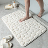 Memory Foam Bath Mat  Non-Slip Pebble Pattern Design - Product showcase