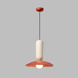 Modern Pendant Light  Mint Green and Coral Glass Shade - Product detail 12