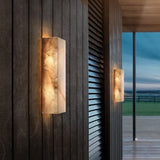 Marble Wall Light  Natural Stone Rectangular Sconce - Product showcase