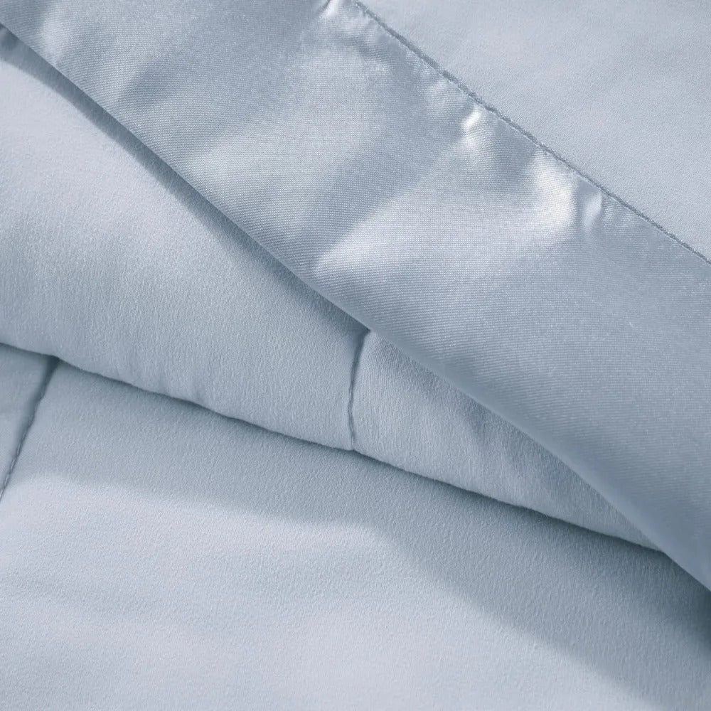 Quilted Bedspread  Satin Trim Lightweight Comfort - Detailed view