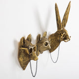 Animal Wall Decor  Vintage Gold Resin Sculptures - Detailed view