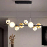 Modern Dining Pendant Light  Black Gold LED Spheres - Product detail 5