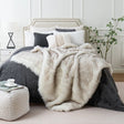 Luxury Faux Fur Throw Blanket  Premium Fox Fur Design - Product detail 6