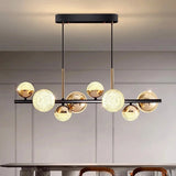 Modern Dining Pendant Light  Black Gold LED Spheres - Product detail 6