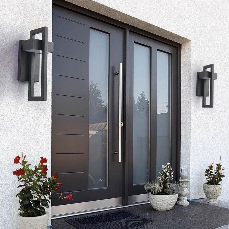 Modern Outdoor Wall Light  Geometric LED Frame Design - Product detail 4
