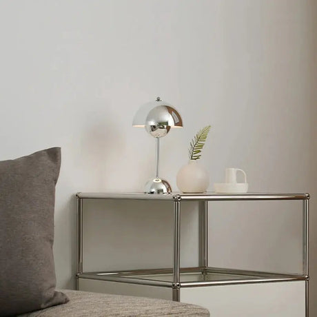 Modern Table Lamp  Chrome Mushroom Design - Product detail 7