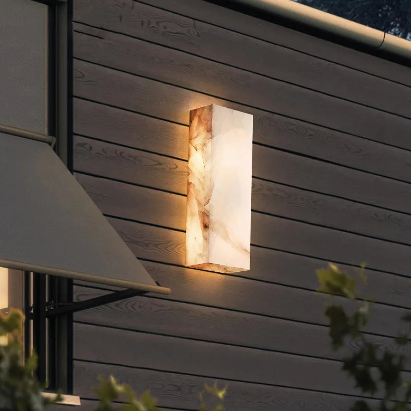 Marble Wall Light  Natural Stone Rectangular Sconce - Product detail 5