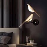 Bird Wall Lamp  Gold Metal and White Glass Design - Product detail 4