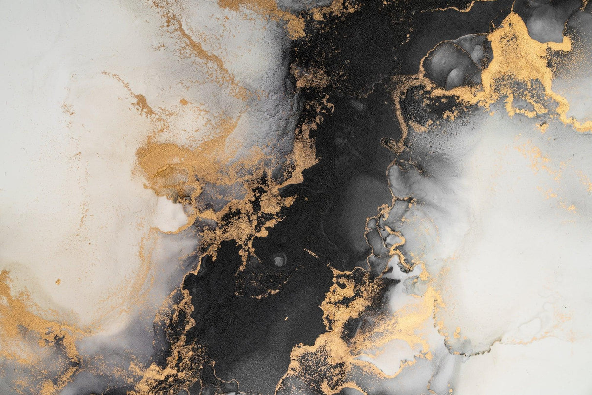 Black and gold marble design file showing intricate veining pattern and rich color detail