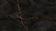 Black and gold marble wallpaper creating dramatic impact in a modern dining room with pendant lighting
