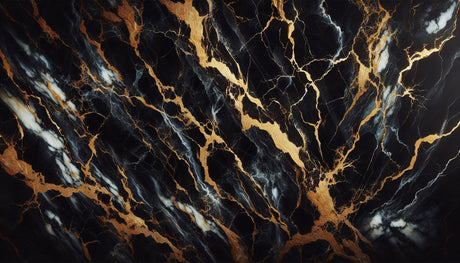 Black and gold marble wallpaper design file showing detailed golden veins on dark background