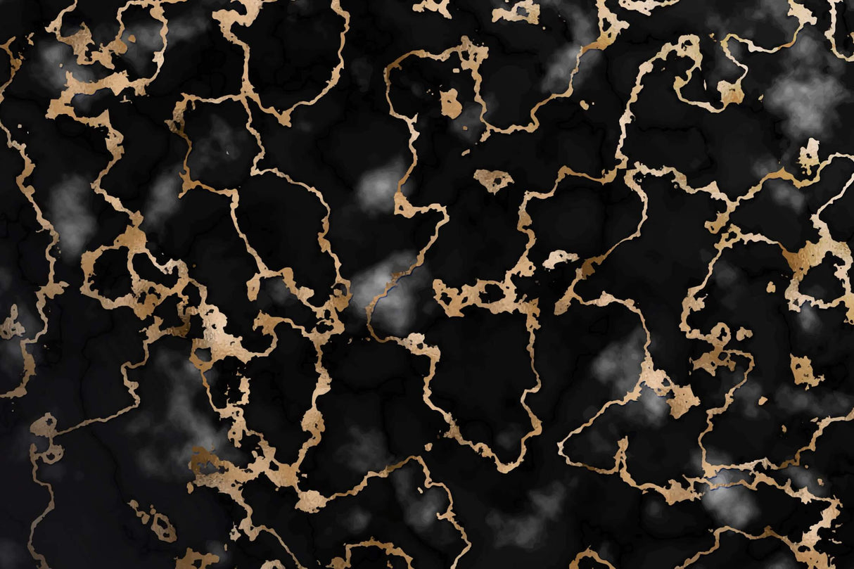 Black marble wallpaper design file showing intricate gold veining pattern