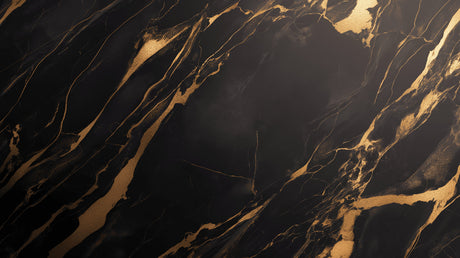 Luxury black and gold marble wallpaper design file showing detailed veining pattern and metallic accents