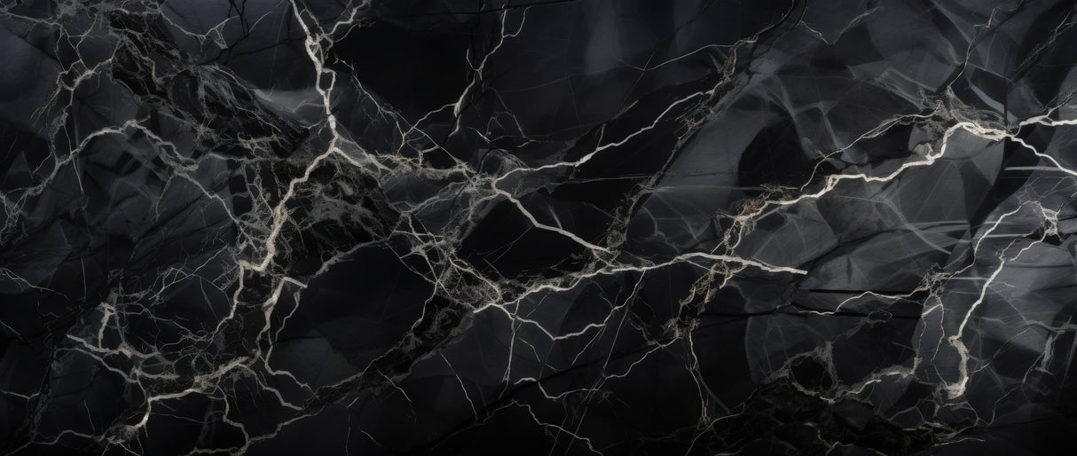 Black marble wallpaper design file showing intricate white veining pattern and texture details