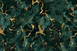 Emerald green and gold marble wallpaper design file showing intricate pattern details