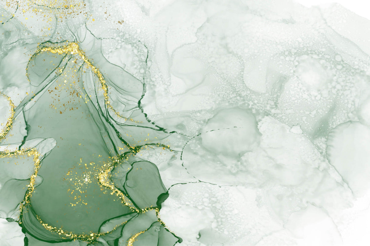 Green marble wallpaper design file showing detailed gold veining pattern