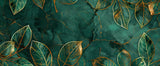 Design file showing detailed emerald marble texture with delicate gold leaf pattern