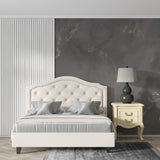 Modern office space featuring grey and gold marble wall design