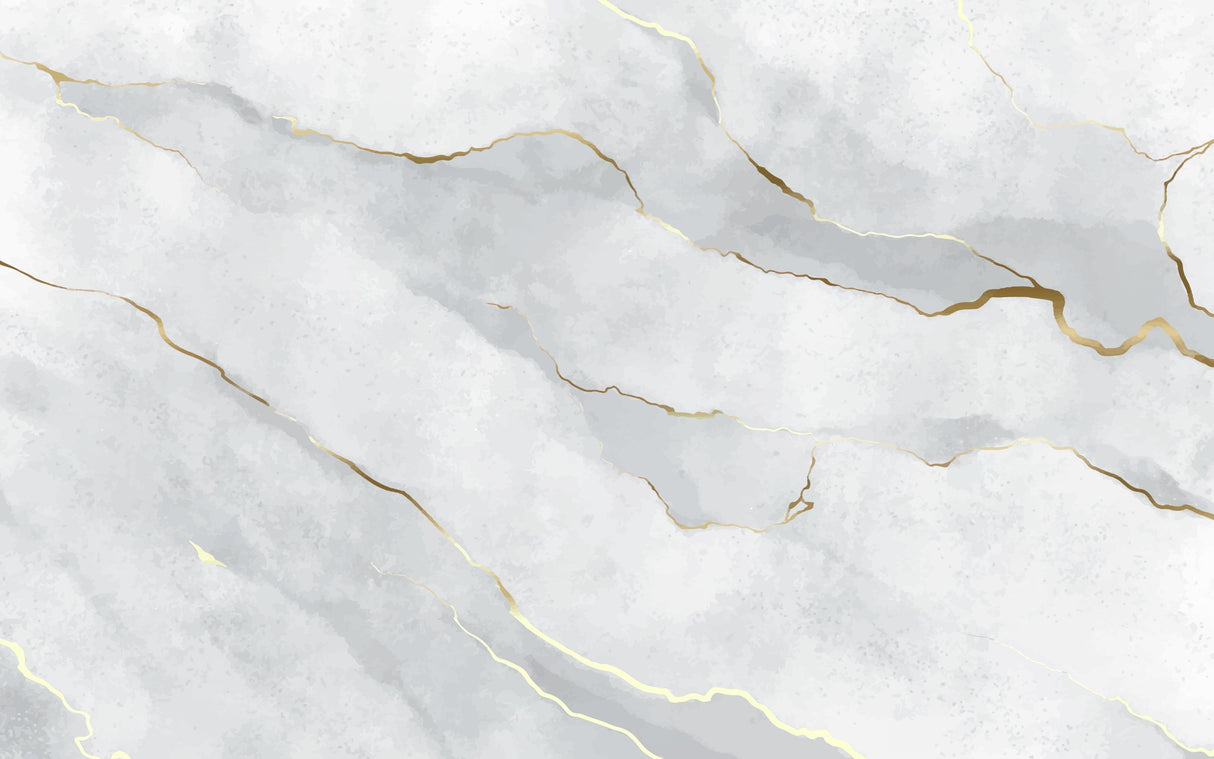 Grey marble wallpaper design file with flowing gold veins pattern