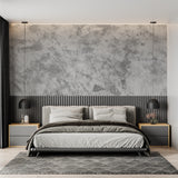 Marble effect wallpaper showcased in minimalist hallway design