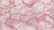 Pink marble wallpaper creating an elegant backdrop in a bright modern bathroom, soft veining catches morning light