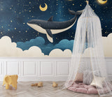 Marine animals wallpaper transforming kids bedroom into underwater paradise