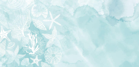 Marine life wallpaper design file showing intricate starfish and watercolor pattern details