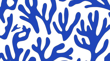 Blue Coral Pattern Wallpaper design file showing detailed marine-inspired pattern