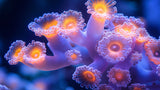Coral sea life design file showing detailed marine pattern with glowing effects