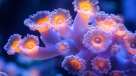 Coral sea life design file showing detailed marine pattern with glowing effects