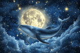 Detailed design file showing intricate whale pattern with starry night sky background