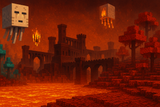 Minecraft Gamer Mural Wallpaper  Nether Realm Adventure - Wallpaper design detail 4