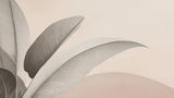 Large abstract leaves design file showing detailed beige botanical pattern
