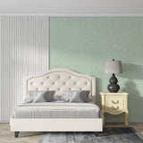 Green textured wallpaper brightening up a modern dining room
