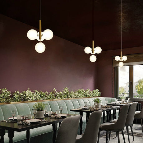 Modern Glass Pendant Light  Globe Cluster Design - Product example
