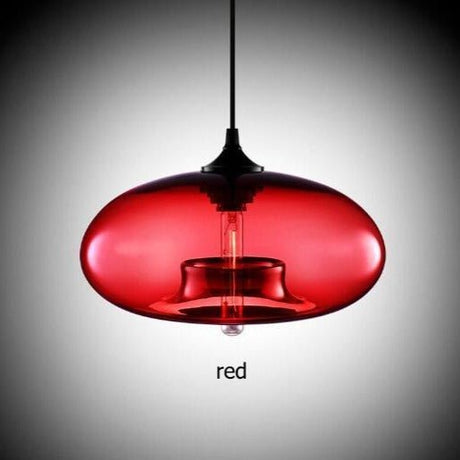 Modern Glass Pendant Light  Colored Dome Shade Design - Product detail 15