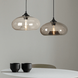 Modern Glass Pendant Light  Colored Dome Shade Design - Product example