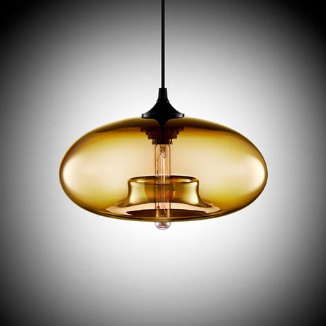 Modern Glass Pendant Light  Colored Dome Shade Design - Product detail 9