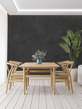 Sophisticated grey wall mural in modern home office space