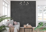 Contemporary grey wallpaper adding texture to master bedroom wall