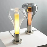 Modern Table Lamp  Clear Glass Vase Design - Detailed view