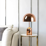 Modern Table Lamp  Dome Shaped Copper Design - Detailed view