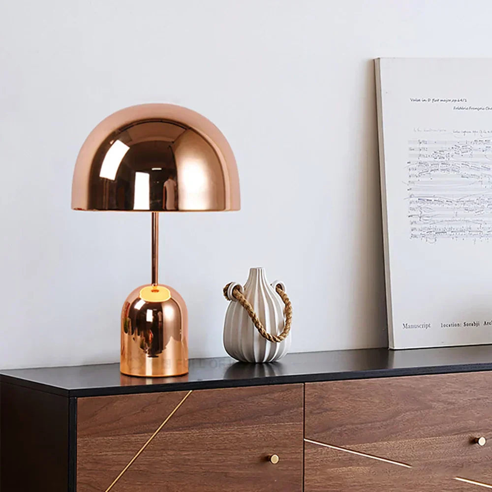 Modern Table Lamp  Dome Shaped Copper Design - Product showcase