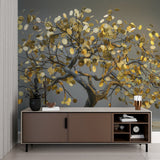 Money Tree Wall Mural making a statement in a modern reception area