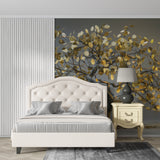 Gold Coin Tree design enhancing an upscale master bedroom