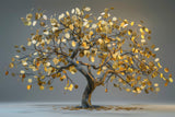 Money Tree Wallpaper design file showing detailed gold coins and grey background pattern