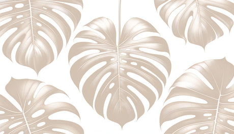 Large scale beige Monstera leaves design file showing detailed leaf pattern and precise fenestrations