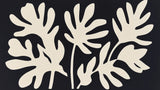 Black and white Monstera leaf wallpaper design file showing detailed leaf pattern and contrast