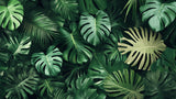 Monstera leaf wallpaper design file showing intricate botanical pattern details