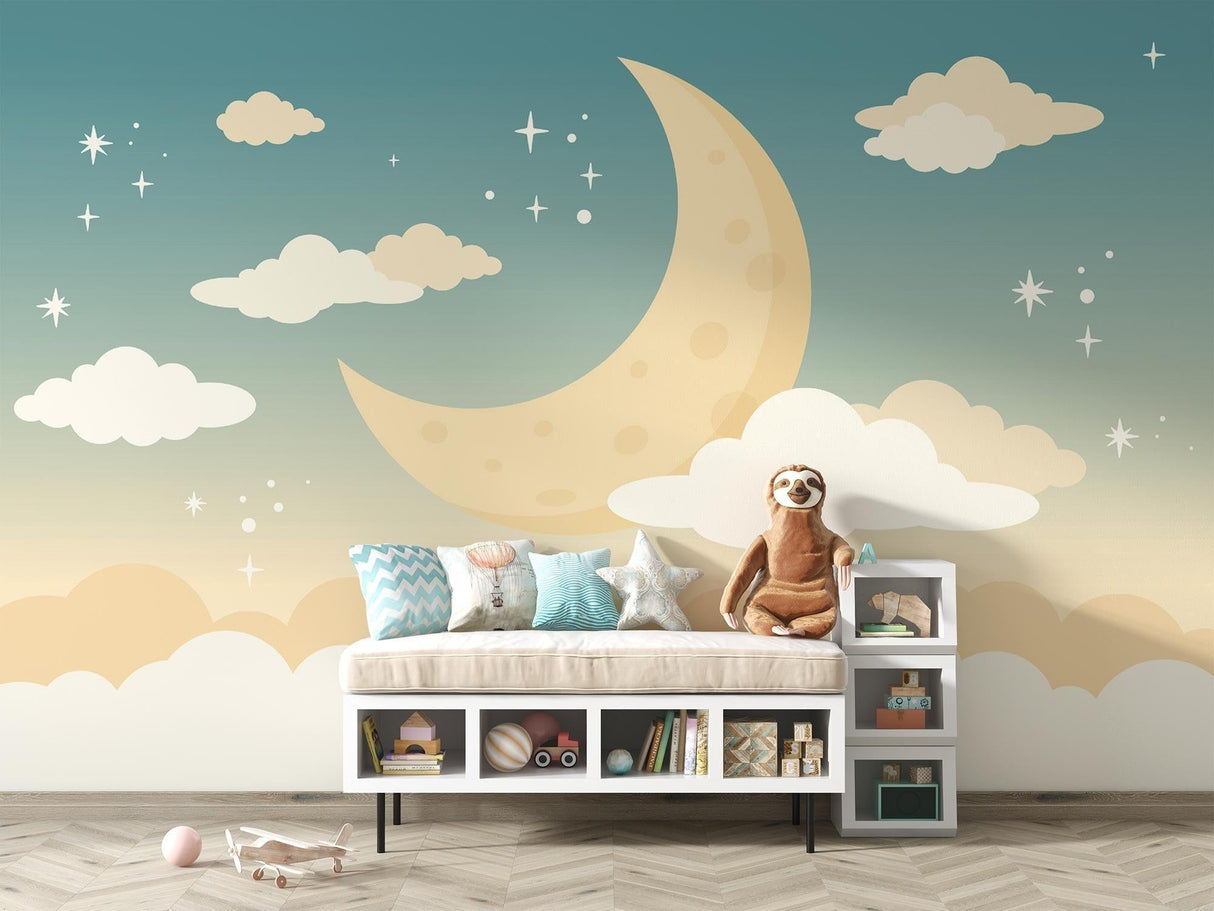Night Sky Wallpaper creating magic in modern kids bedroom